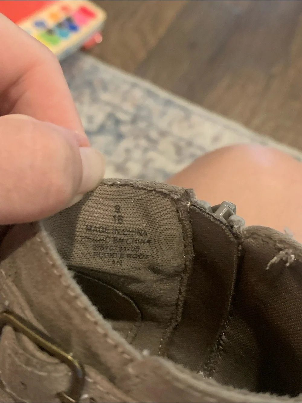Old Navy Kids Suede Ankle Boots in Taupe